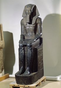 Amenophis III（公元前1391-1353）的雕像来自新王国的Tanis（闪长岩）