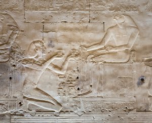 Basrelief，塞提一世神庙，阿比多斯，埃及 作者 埃及第19王朝