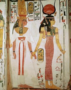 Isis和Nefertari，来自新王国奈费尔塔里墓（壁画）