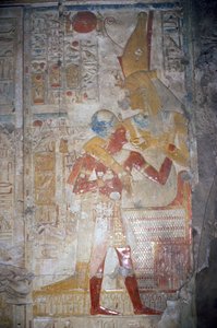 Sethos I（公元前1303-1290）和新王国Isis（壁画）的救济