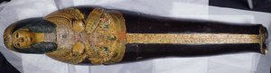 Nesyamun木乃伊的棺材盖，可能在Deir El-Bahri发现，新王国，约公元前1100年（彩绘木）。 作者 埃及第20王朝