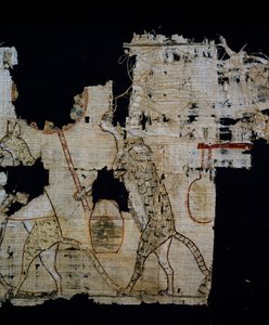 描绘讽刺场景的纸莎草，约公元前1100年，可追溯至拉美西斯九世统治时期，细节，埃及文明，新王国，第二十王朝 作者 埃及第20王朝