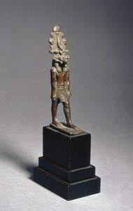 公羊头神哈萨比斯像，晚期，约公元前600年（青铜器 作者 埃及第26王朝