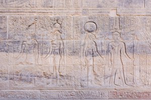 埃及阿斯旺菲莱神庙的浮雕 作者 Egyptian 30th Dynasty