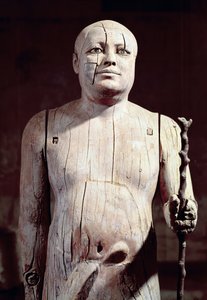 Ka-Aper的雕像，被称为Sheikh el-Beled，来自他位于北萨卡拉，旧王国（美国梧桐）的mastaba墓