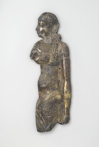 描绘女性形象的面板，可能是公元前1世纪（镀金的仿银） 作者 埃及托勒密时期