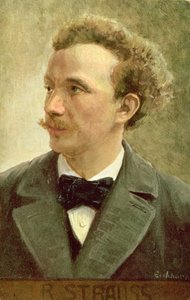 理查德-施特劳斯（1864-1949）的明信片，约1914年（彩色平印）。 作者 艾希霍恩艾希霍恩