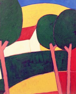 普罗旺斯Paysage，1997年（纸上丙烯酸）