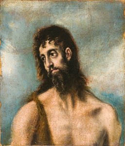 施洗者圣约翰（布面油画） 作者 El (1541-1614)（工作室）格列柯