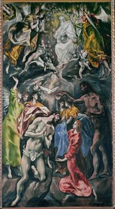 基督的洗礼（布面油画） 作者 El (1541 1614) 格雷科