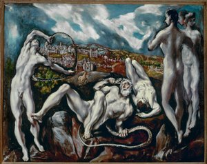 拉奥孔和他的儿子们（布面油画） 作者 El (1541 1614) 格雷科