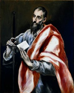Apotre Saint Paul.多米尼克斯-西奥托科普洛斯（Domenikos Theotokopoulos dit El Greco）（1540-1614）的画作 作者 埃尔·格列柯