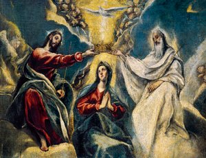 The Coronation of the Virgin, detail 作者 埃尔·格列柯