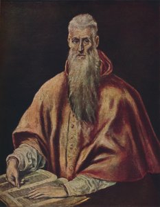 圣杰罗姆担任红衣主教，圣杰罗姆担任红衣主教，c1590-1600年，1938年 作者 埃尔·格列柯