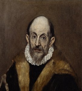 一位老人的画像，约。 1595-1600。 作者 埃尔·格列柯