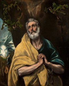西班牙语：Las lágrimas San Pedro o San Pedro en lágrimas 圣彼得的眼泪 作者 埃尔·格列柯
