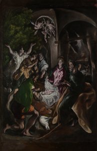 牧羊人的崇拜，约。 1605-10。 作者 埃尔·格列柯