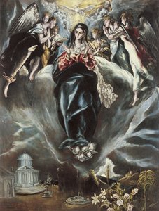 圣母无染原罪，约。 1608-1614 作者 埃尔·格列柯