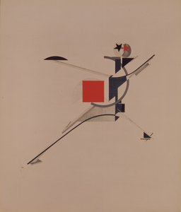 新的。歌剧院的雕像，由A. Kruchenykh摄于1920-1921年 作者 埃利泽马科维奇利西茨基