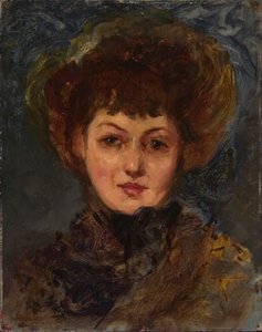 John Gellatly夫人的肖像，1890-1897。 作者 埃莉诺·格雷奥雷克斯