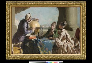地理课，1880年 作者 Eleuterio Pagliano