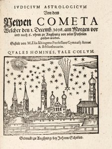 1618年12月1日从德国奥格斯堡看到的一颗新彗星，出版。  1618. 作者 埃利亚斯·艾因格 1573 1653。