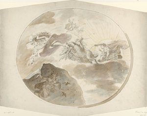 极光驱走黑夜的天花板画设计 作者 埃利亚斯·范奈梅亨（可能）