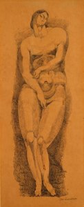站立的女性裸体，约1909年。 作者 埃利·纳德尔曼
