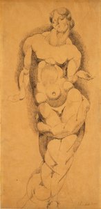 站立的男性裸体，约1909年。 作者 埃利·纳德尔曼