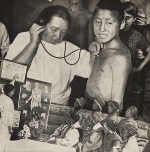 苏联医学。插图来自苏联建立社会主义，1933年。 作者 埃利泽马科维奇利西茨基