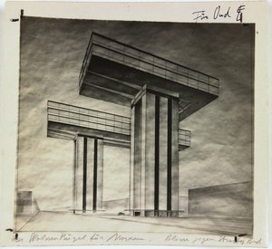 1925年在莫斯科Strastnoy大道上的摩天大楼Wolkenbügel 作者 埃利泽马科维奇利西茨基