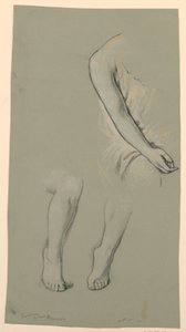素描，人物细节，约 1885 年 作者 伊莱休·维德