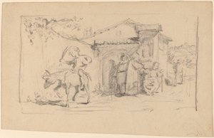 儿子和驴子，约1859年。 作者 伊莱休·维德