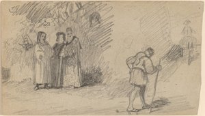 儿子和驴子，约1859年。 作者 伊莱休·维德