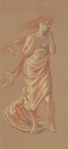 希腊女孩洗澡的研究[直页]，约1872年。 作者 伊莱休·维德