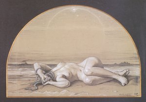 死去的美杜莎（纸上粉笔画）