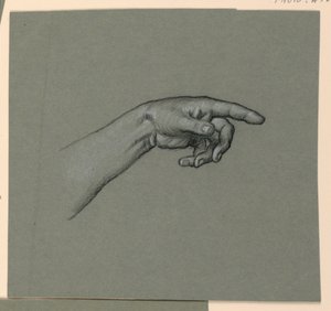 指向左手和手腕 作者 伊莱休·维德