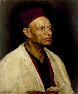 穿着Fez的男人的肖像，1908年[LDUCS-5085]