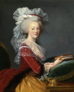 《洛林·哈布斯堡 (1755-1793) 法国女王玛丽·安托瓦内特 (Marie-Antoinette) 的肖像》 玛丽·路易丝·伊丽莎白·维吉·勒布伦 (Vigee-Lebrun) (1755-1842) 的画作 (1755-1842) 1785 年私人收藏 作者 伊丽莎白·路易丝·维吉·勒布朗