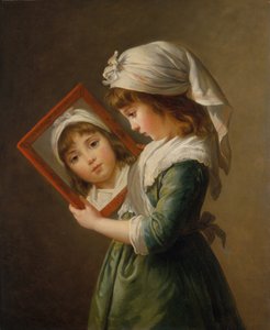 朱莉·勒·布伦（Julie Le Brun）1780-1819年，《照镜子》，1787年。