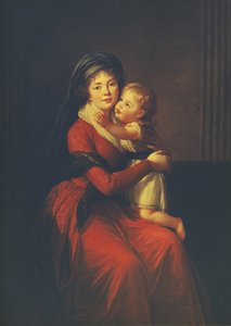 亚历山德拉·格里特西娜公主与儿子彼得的肖像，1794年 作者 伊丽莎白·路易丝·维吉·勒布朗
