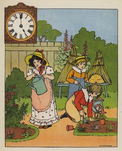 Waktu berkebun (warna litho)