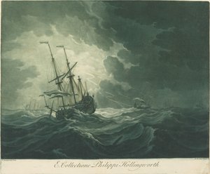 来自菲利普-霍林沃思收藏的航运场景，1720年代。 作者 伊丽莎·科卡尔
