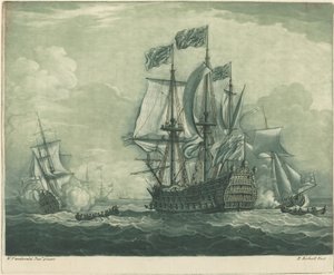 有战友的航运场景，1720年代。 作者 伊丽莎·科卡尔