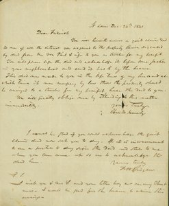 伊丽莎-肯纳利给弗雷德里克-索格兰的信，1841年12月24日 作者 伊丽莎·肯纳利