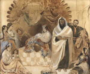 1838年在丹吉尔的一个英国人米拉（wc＆纸色的身体彩色，镶有彩色玻璃）