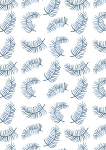 蕨类植物版画，2016 年（水彩画） 作者 伊丽莎白·里德