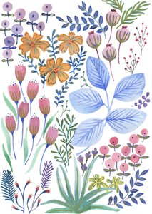 春暖花开》，2017 年（水彩画）