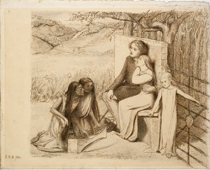 两个恋人》，1854年 作者 伊丽莎白·西达尔