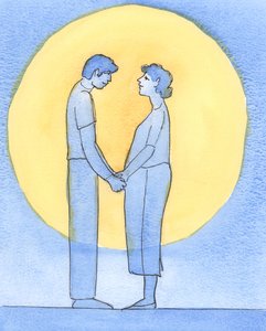 一对彼此相爱并真正爱上帝的已婚夫妇想履行他的遗嘱，2002年（纸上写真） 作者 伊丽莎白王